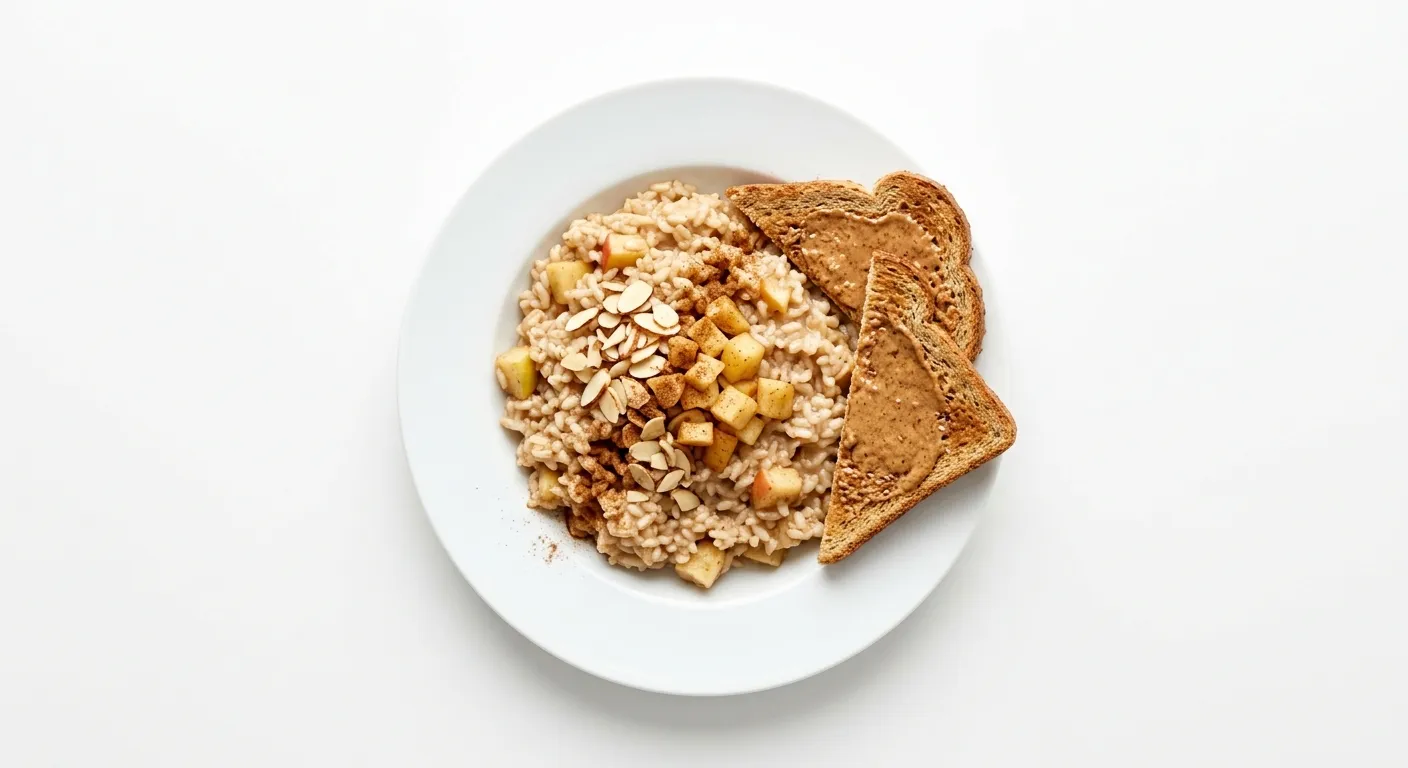 Apple Rice Breakfast with Toast