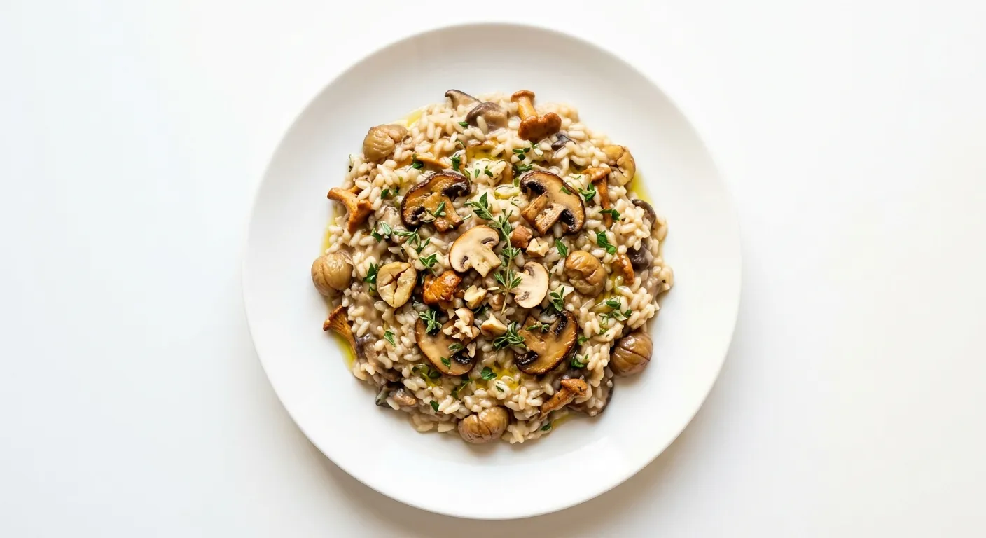Autumnal Chestnut and Wild Mushroom Risotto