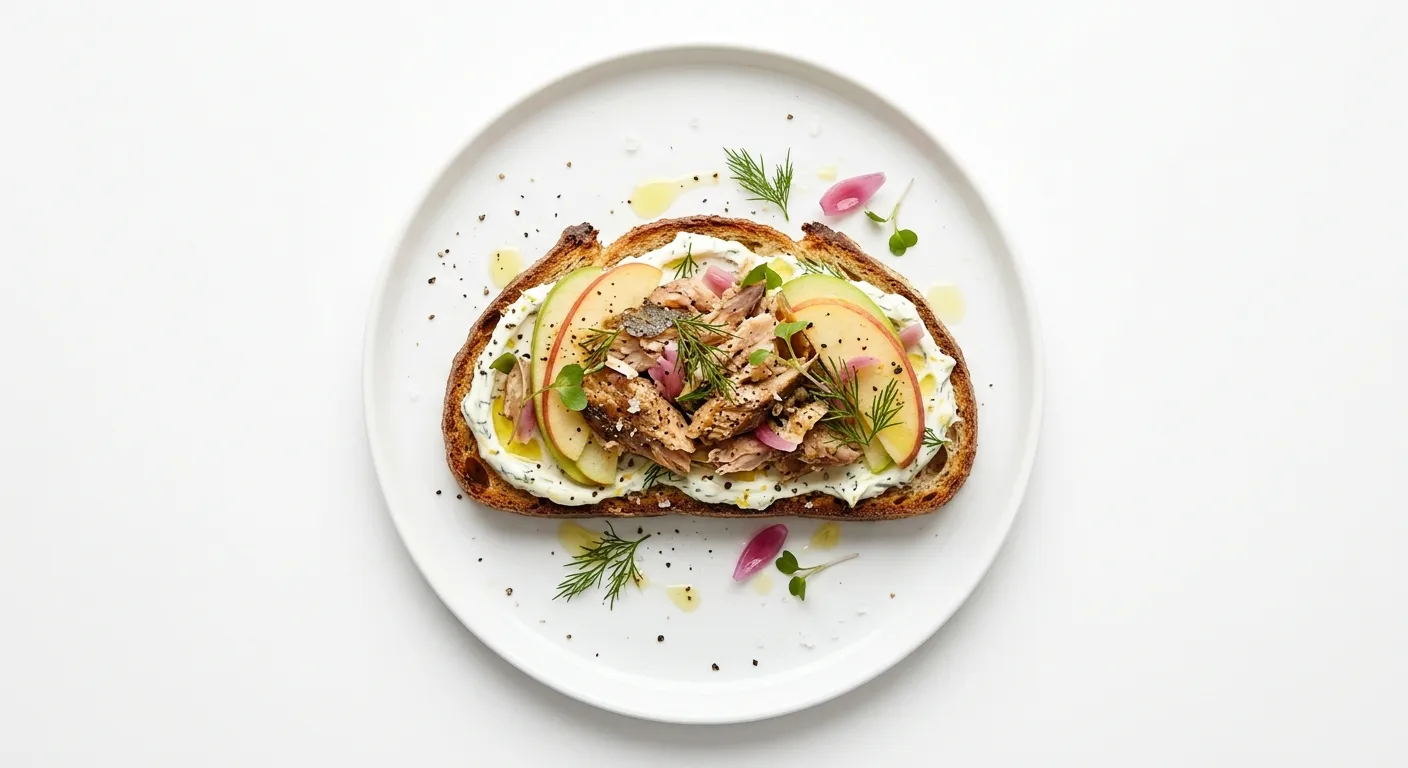 Autumnal Smoked Mackerel and Apple Breakfast Tartine