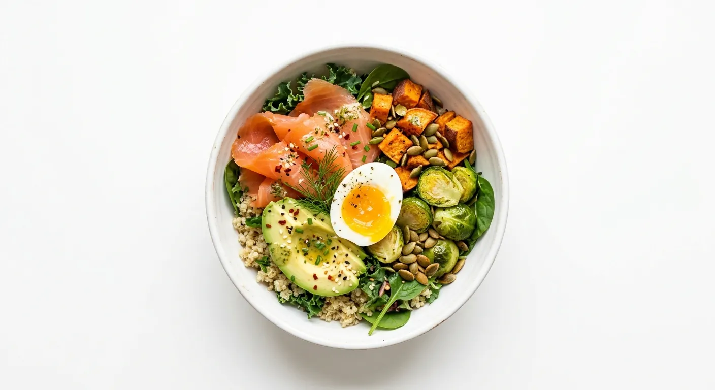 Autumnal Smoked Salmon and Avocado Breakfast Bowl