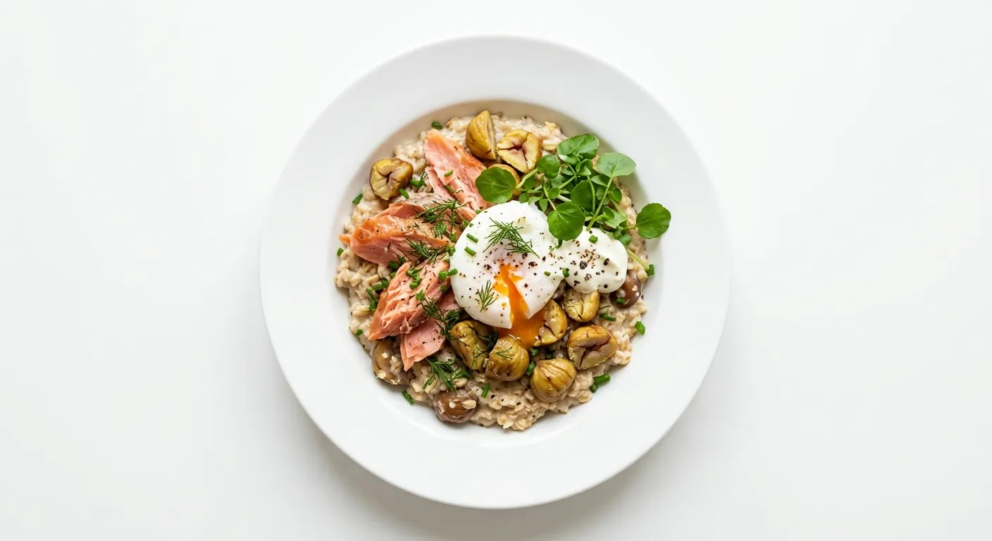 Autumnal Smoked Salmon and Chestnut Breakfast Bowl