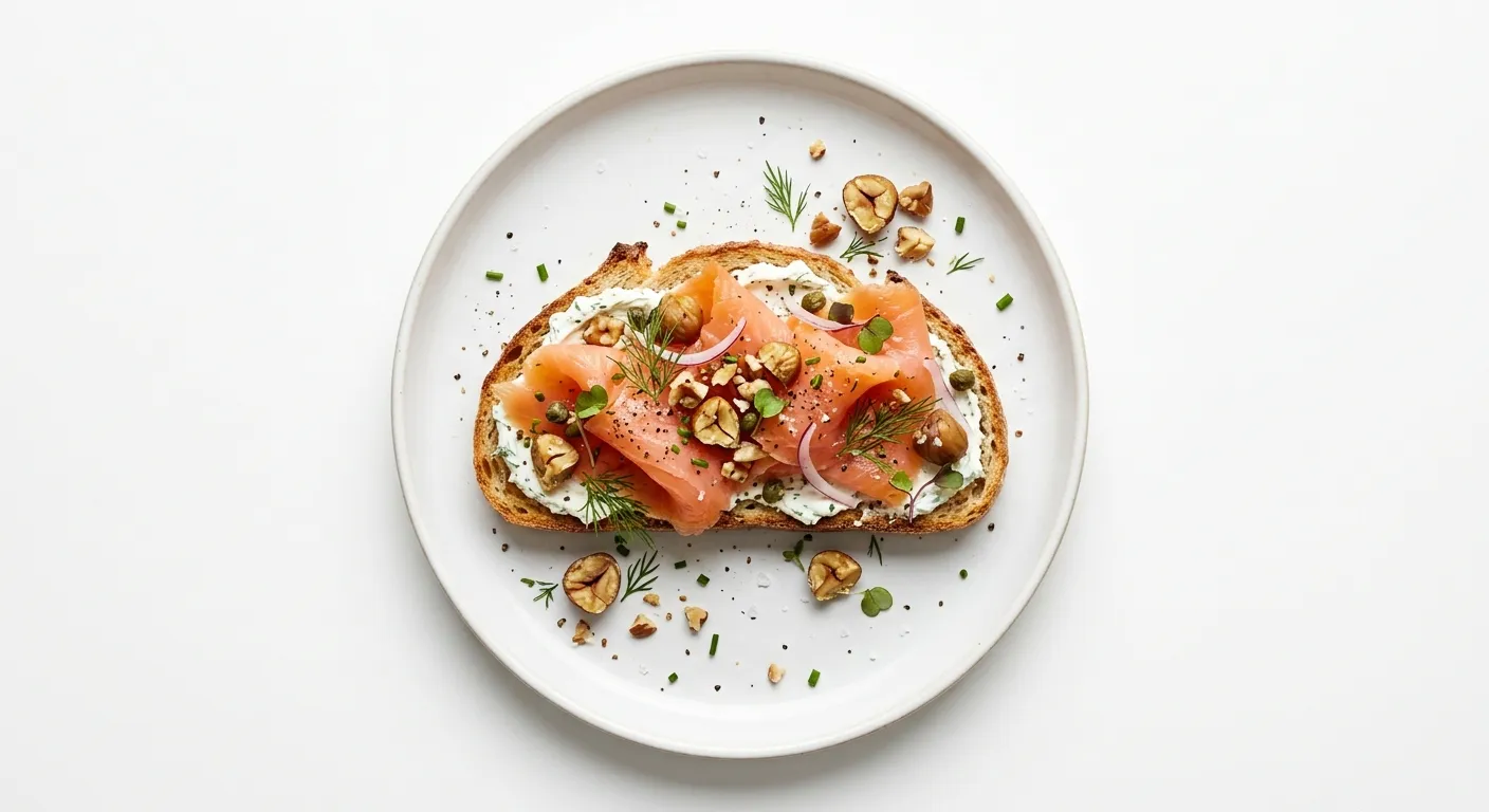 Autumnal Smoked Salmon and Chestnut Breakfast Tartine