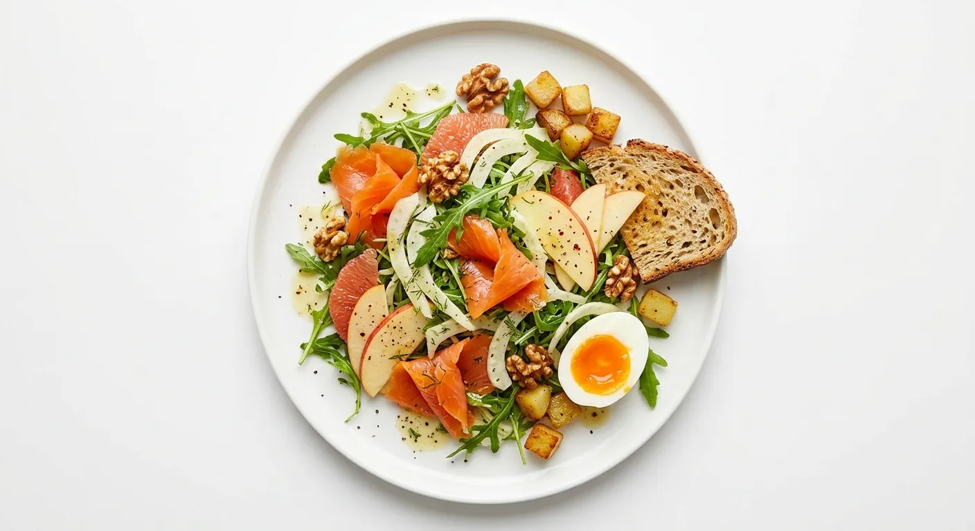 Autumnal Smoked Salmon and Fennel Breakfast Salad