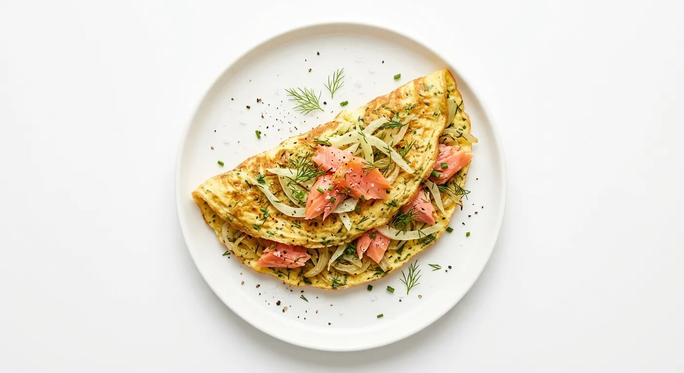 Autumnal Smoked Salmon and Fennel Omelette