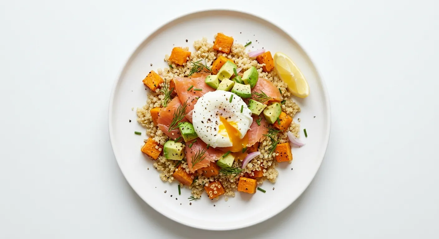 Autumnal Smoked Trout and Avocado Breakfast Bowl