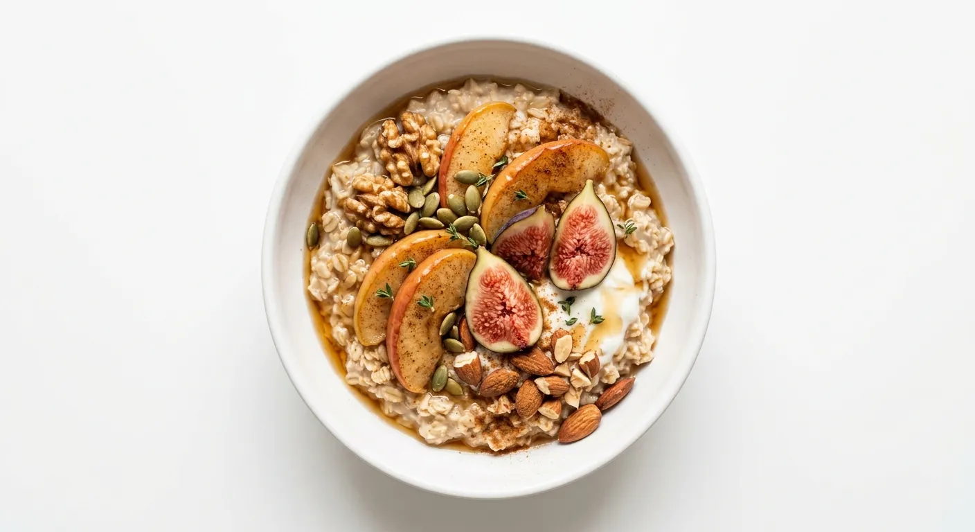 Autumnal Spiced Apple and Fig Breakfast Bowl