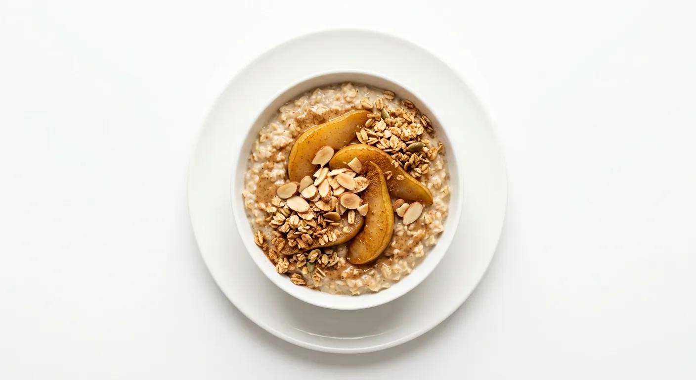 Autumnal Spiced Pear and Almond Porridge