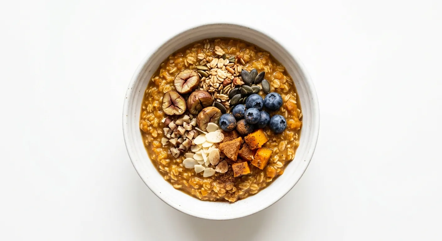 Autumnal Spiced Pumpkin and Chestnut Breakfast Bowl