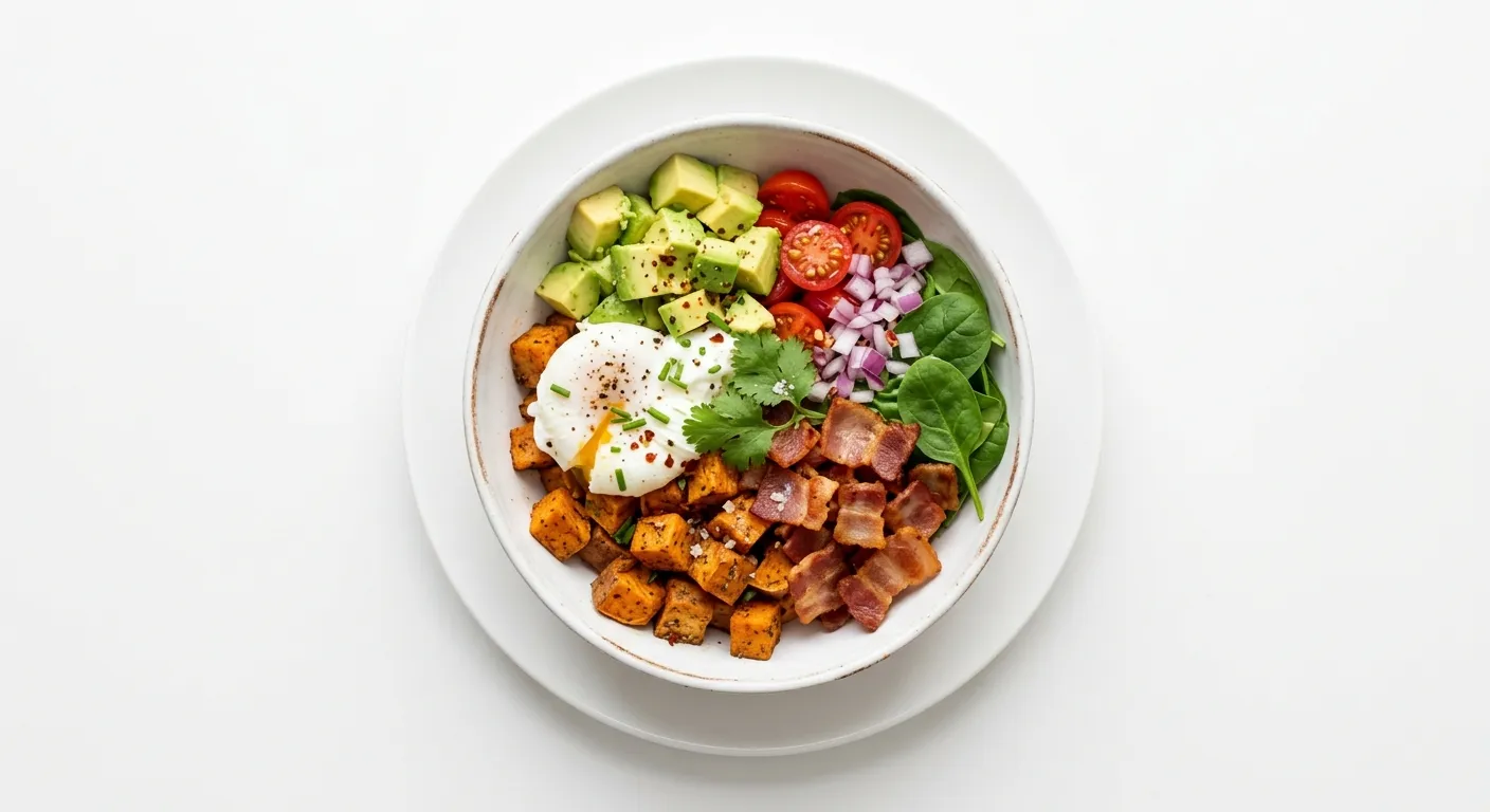 Keto Avocado and Bacon Breakfast Bowl