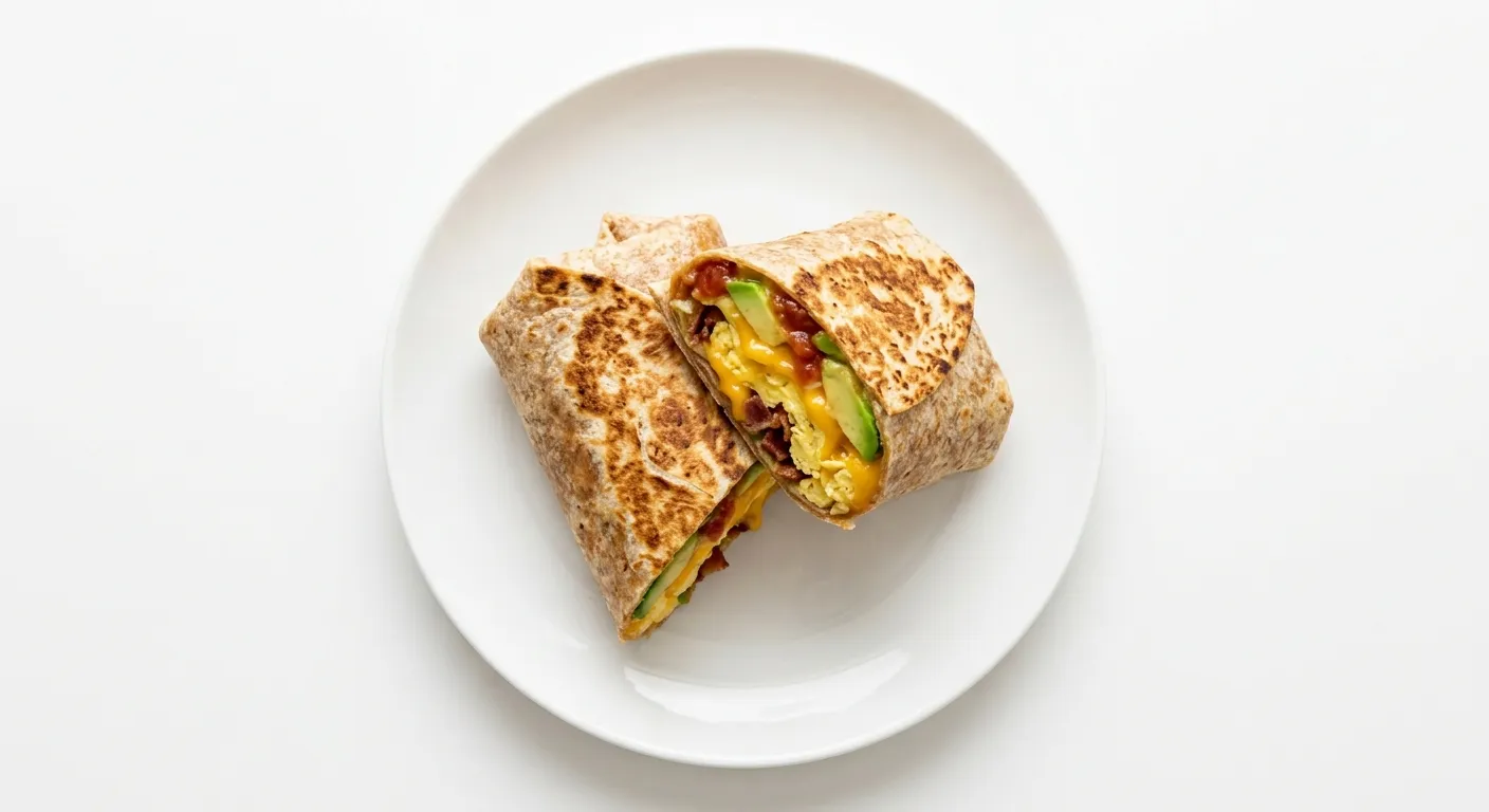 Avocado and Cheese Breakfast Wrap