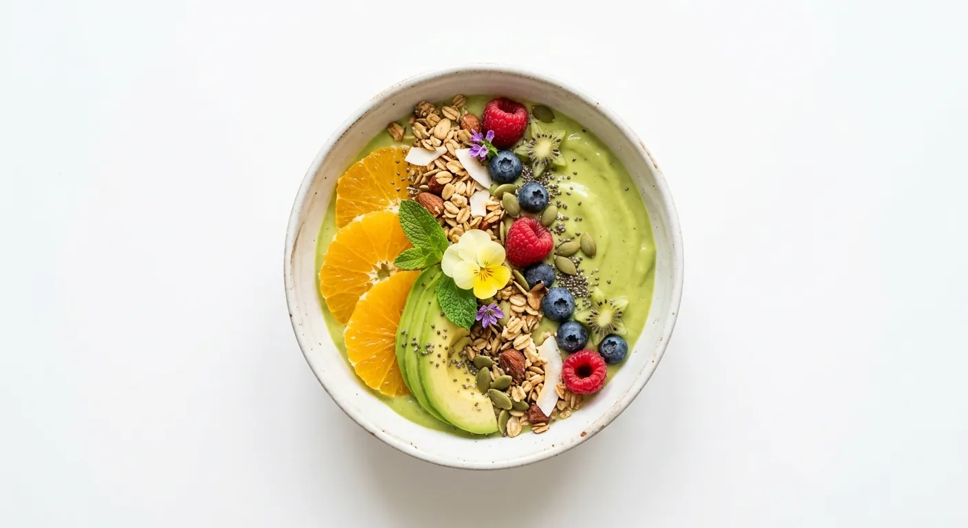 Avocado and Orange Breakfast Smoothie Bowl