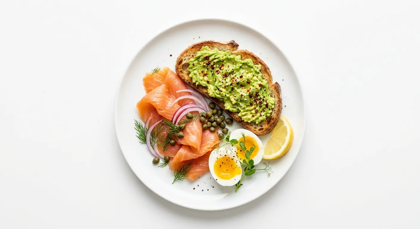 Avocado and Smoked Salmon Breakfast Plate