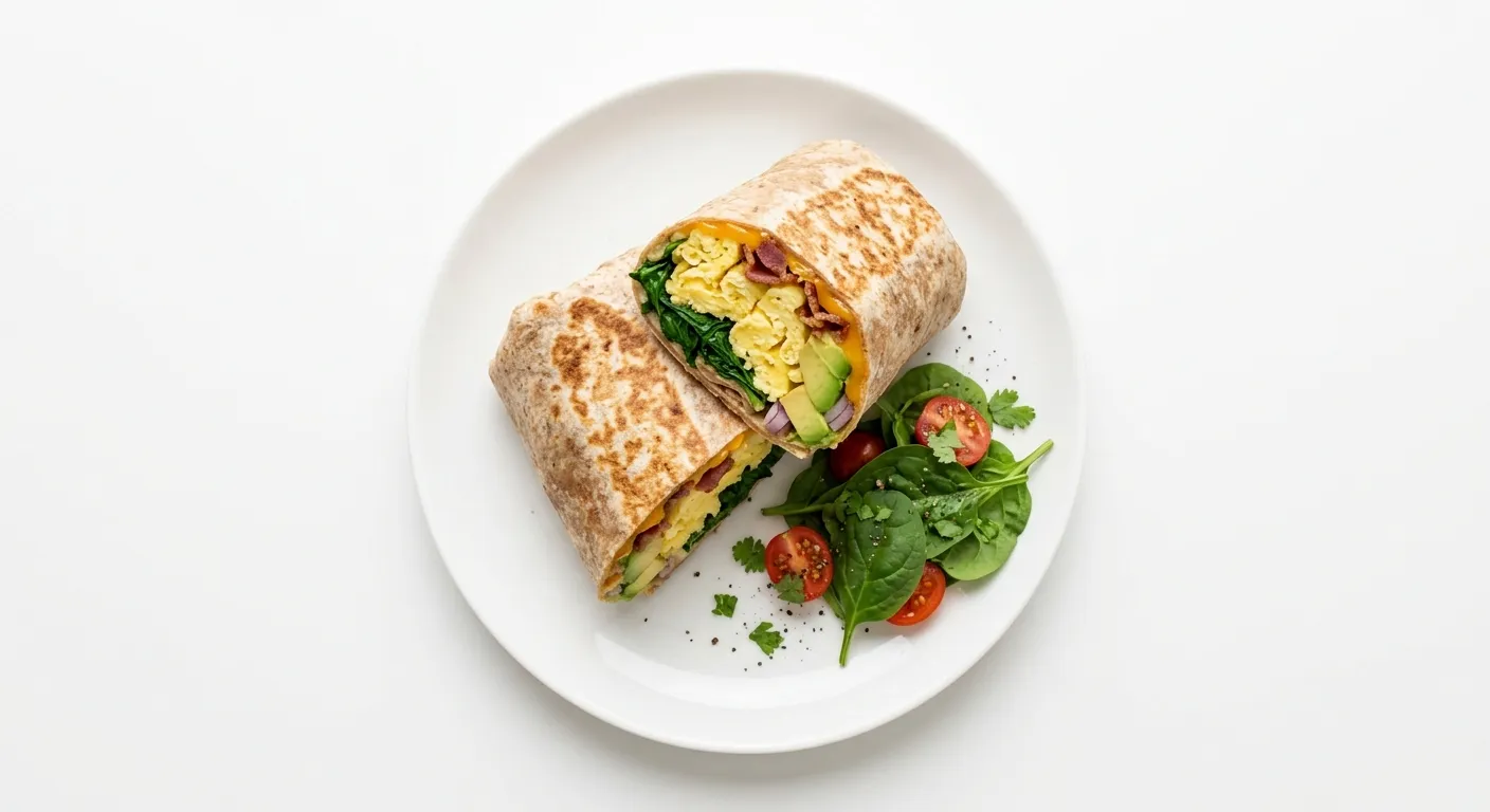 Avocado and Spinach Breakfast Wrap