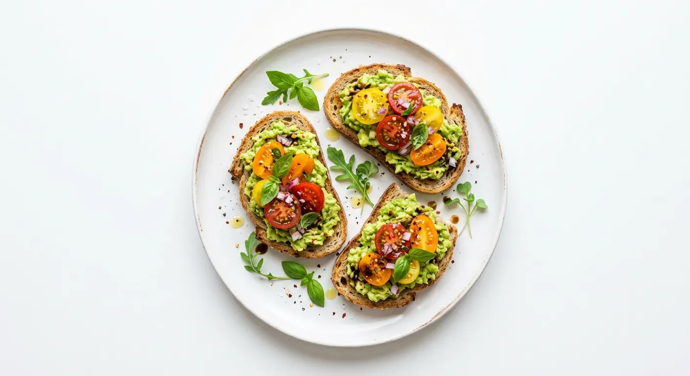 Avocado and Tomato Breakfast Bruschetta