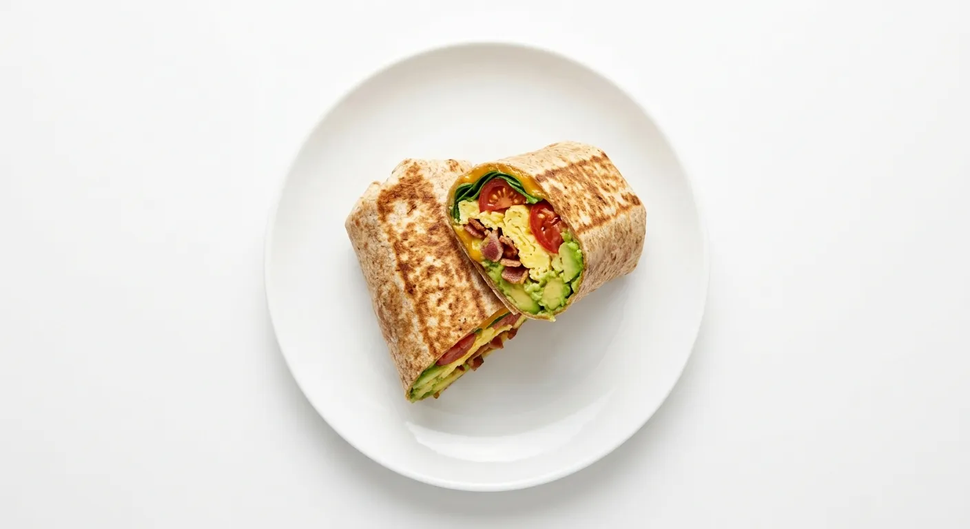 Spicy Avocado and Tomato Breakfast Wrap