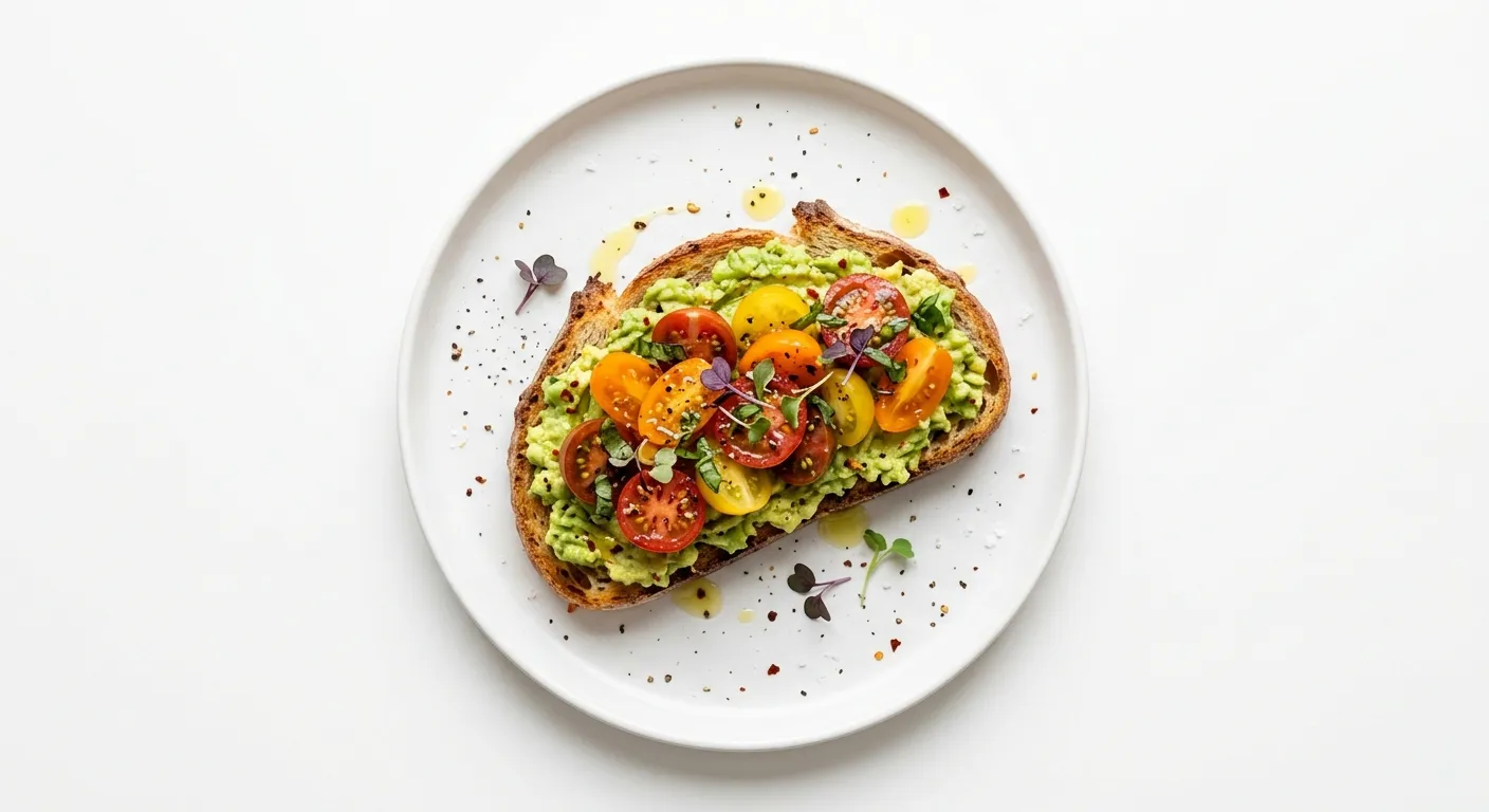 Spicy Avocado Toast with Cherry Tomatoes