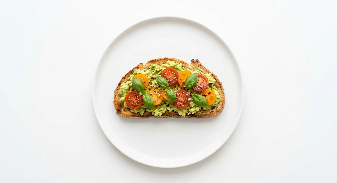 Spicy Avocado Toast with Tomato and Basil