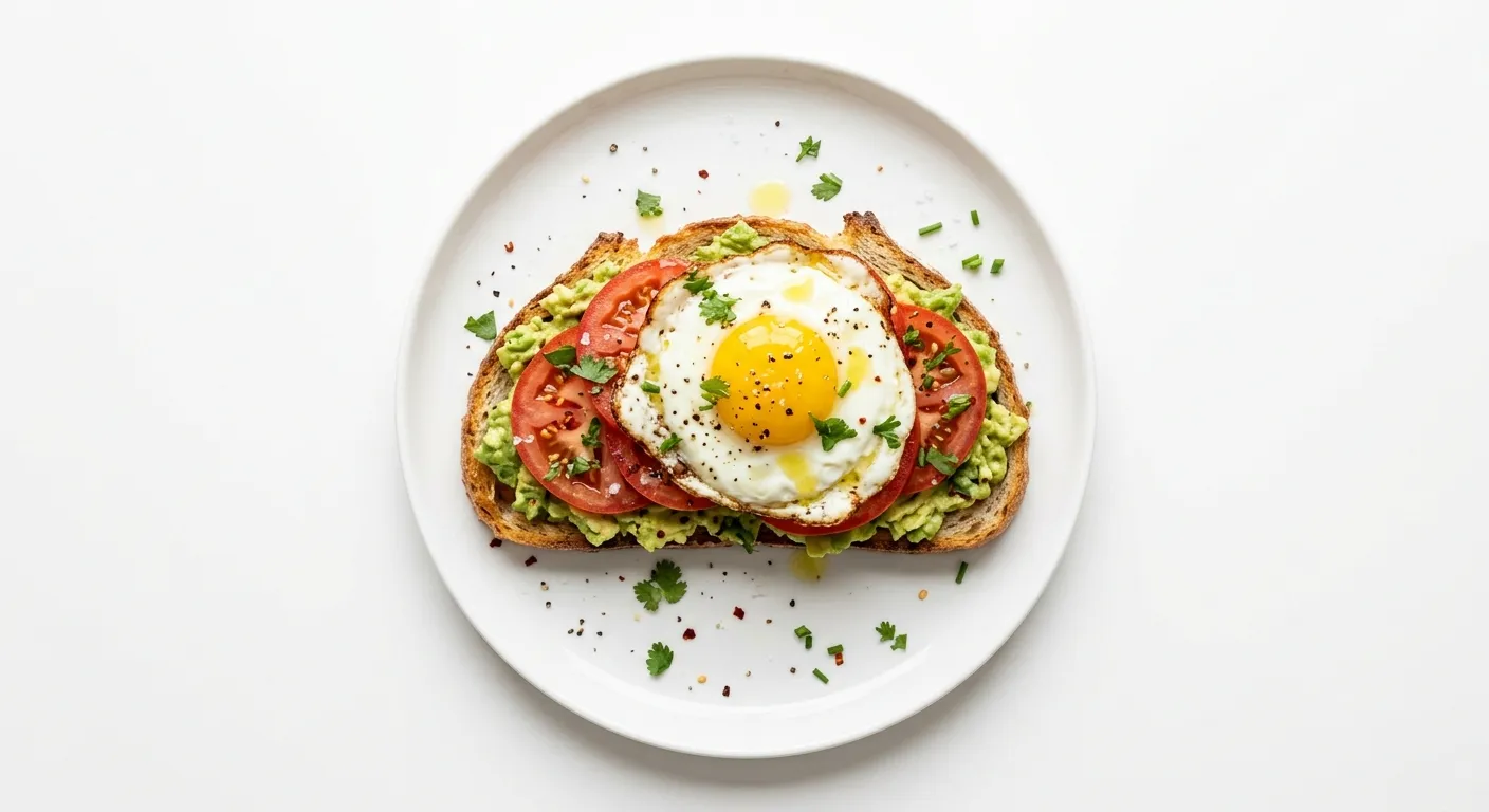 Avocado Toast with Tomato and Egg