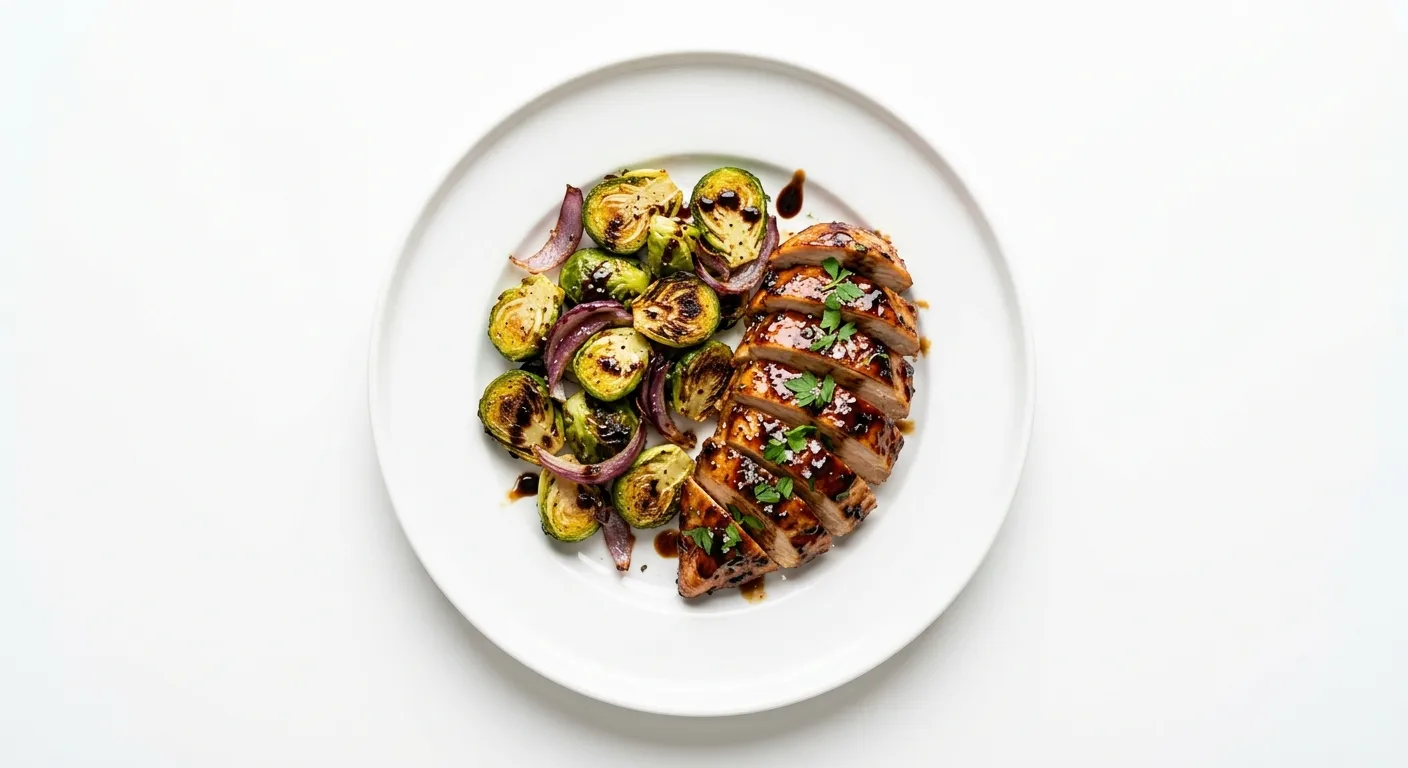 Balsamic Glazed Chicken with Roasted Brussels Sprouts