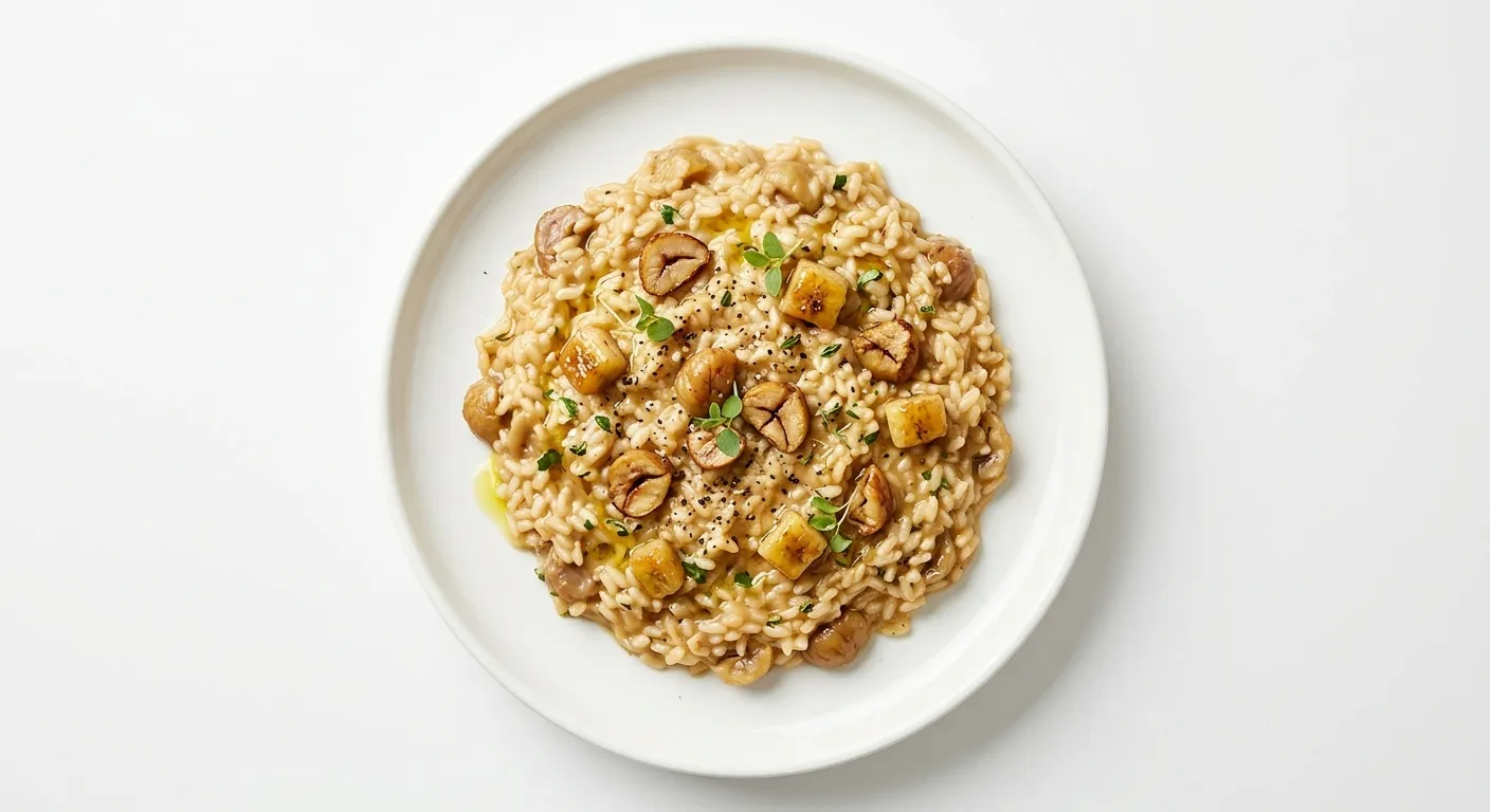 Spicy Banana and Chestnut Risotto