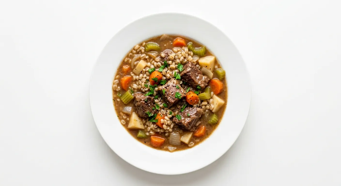 Autumn Beef and Barley Stew with Seasonal Vegetables