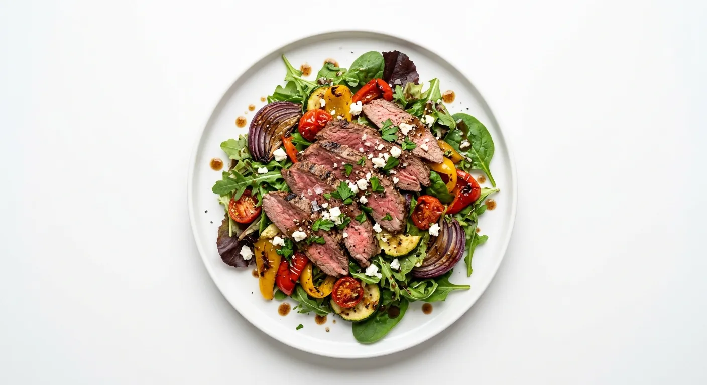 Beef and Roasted Vegetable Salad with Balsamic Vinaigrette