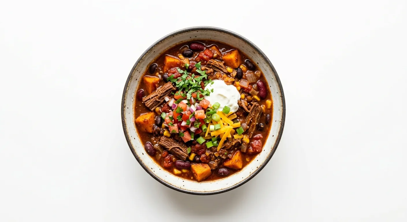 Spicy Beef and Sweet Potato Chili