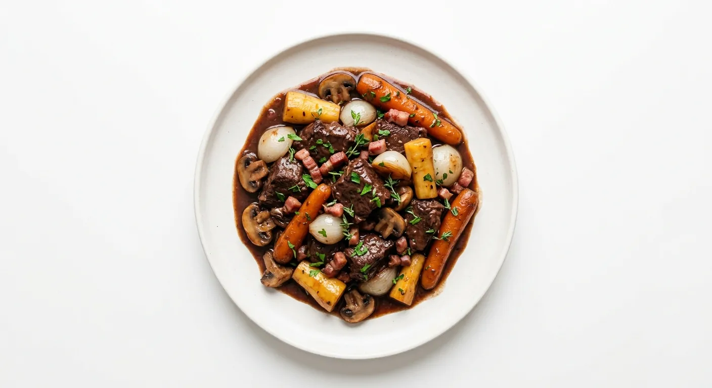 Autumn Beef Bourguignon with Root Vegetables