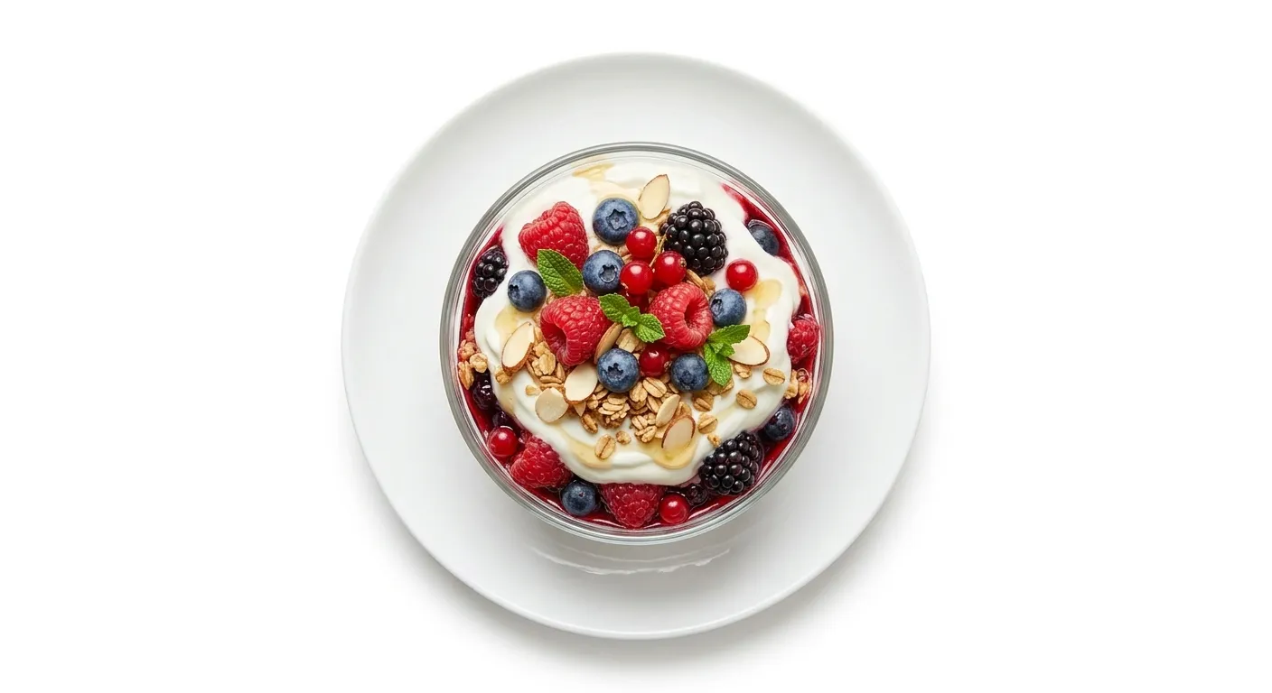 Autumn Berry and Almond Yogurt Parfait