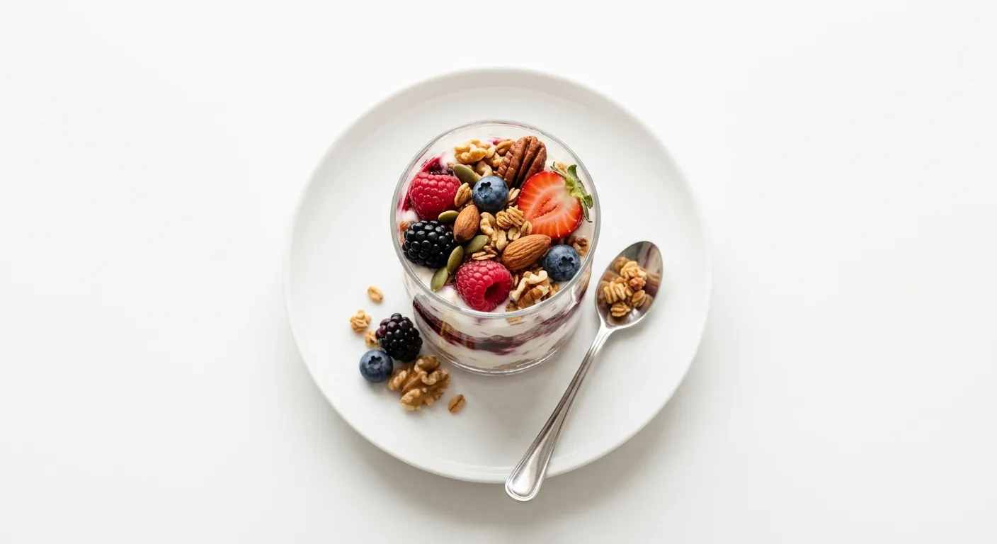Autumn Berry and Nut Yogurt Parfait
