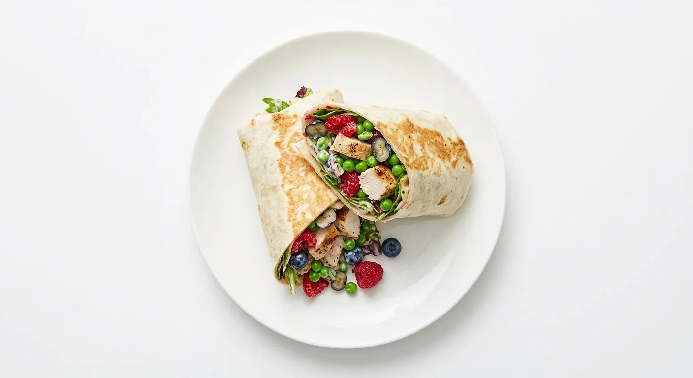 Autumn Berry and Pea Chicken Wrap