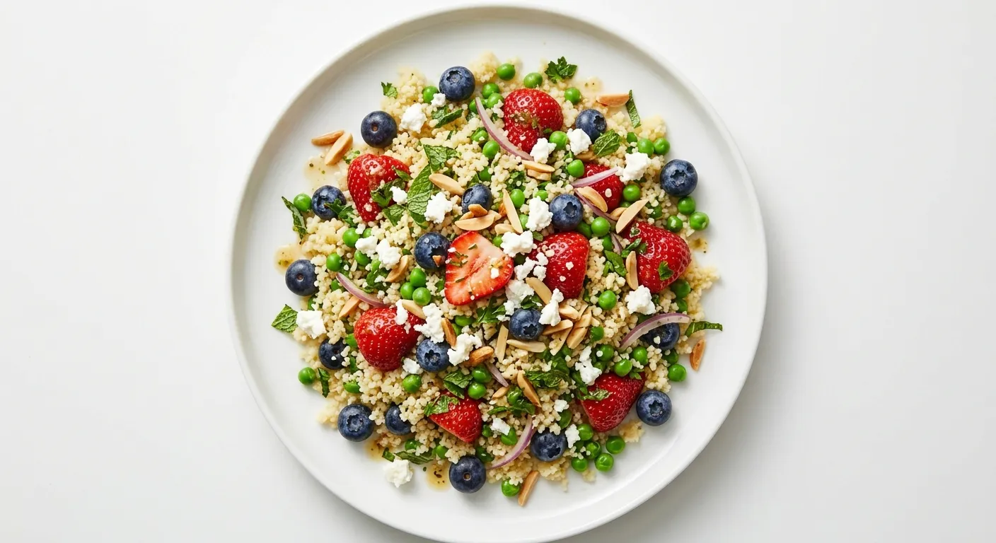Autumn Berry and Pea Couscous Salad