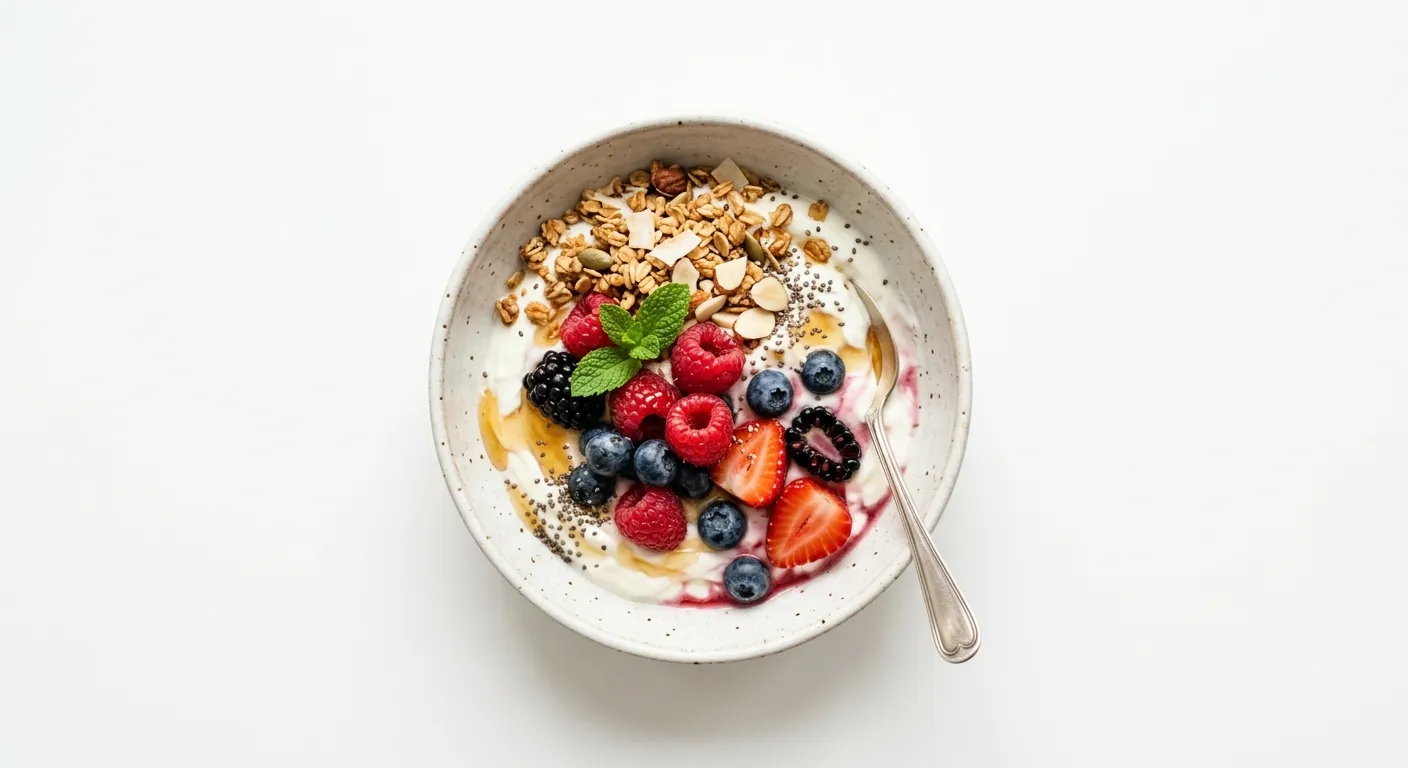 Autumn Berry and Yogurt Breakfast Bowl