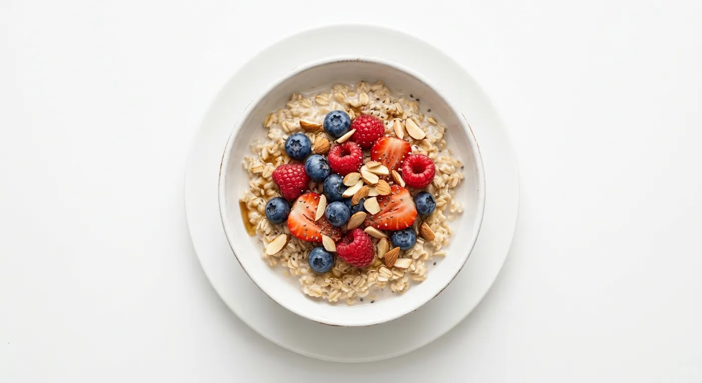 Autumn Berry Oatmeal with Almond Milk