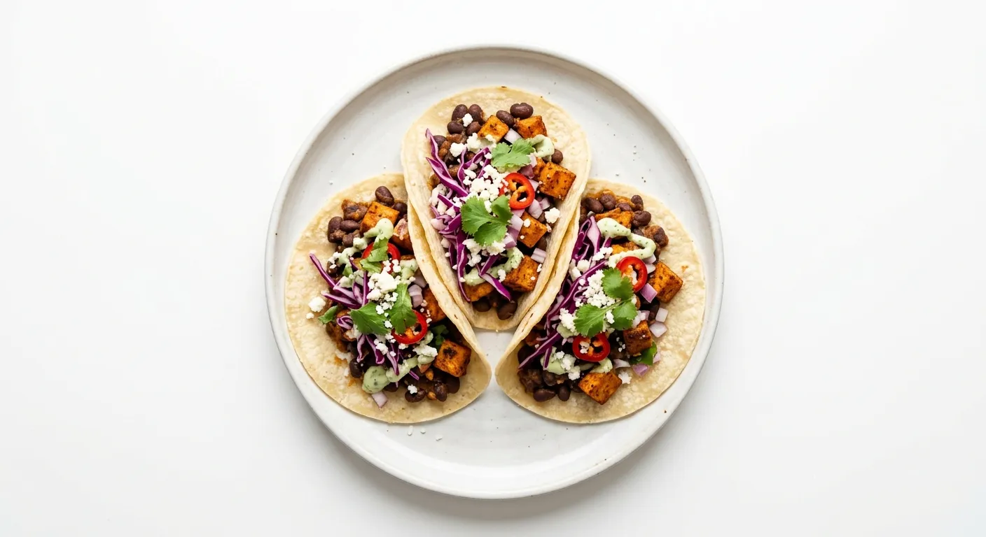 Spicy Black Bean and Sweet Potato Tacos