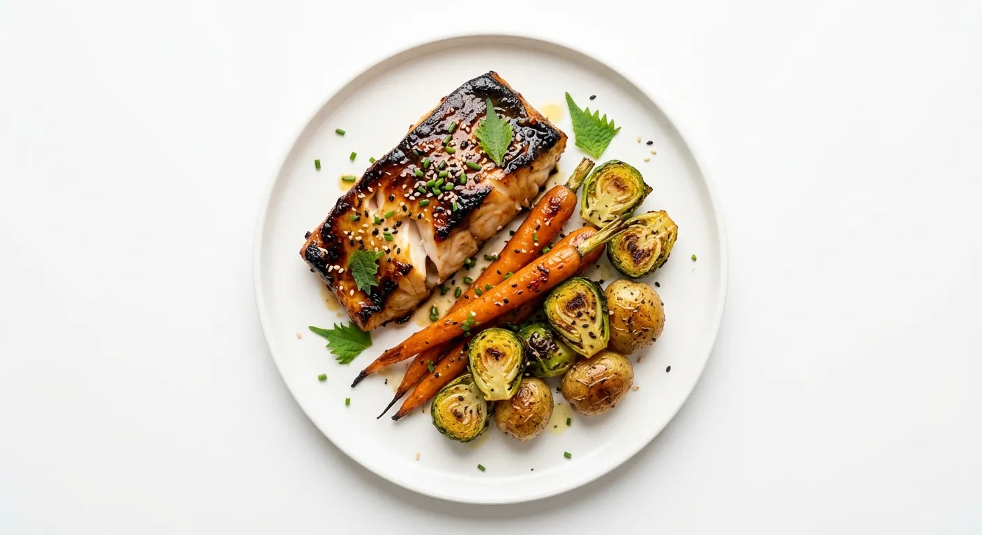 Black Cod with Miso and Roasted Autumn Vegetables