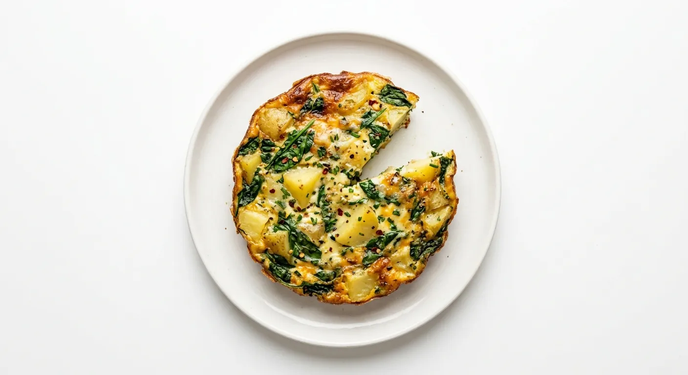 Gourmet Boiled Potato and Spinach Frittata