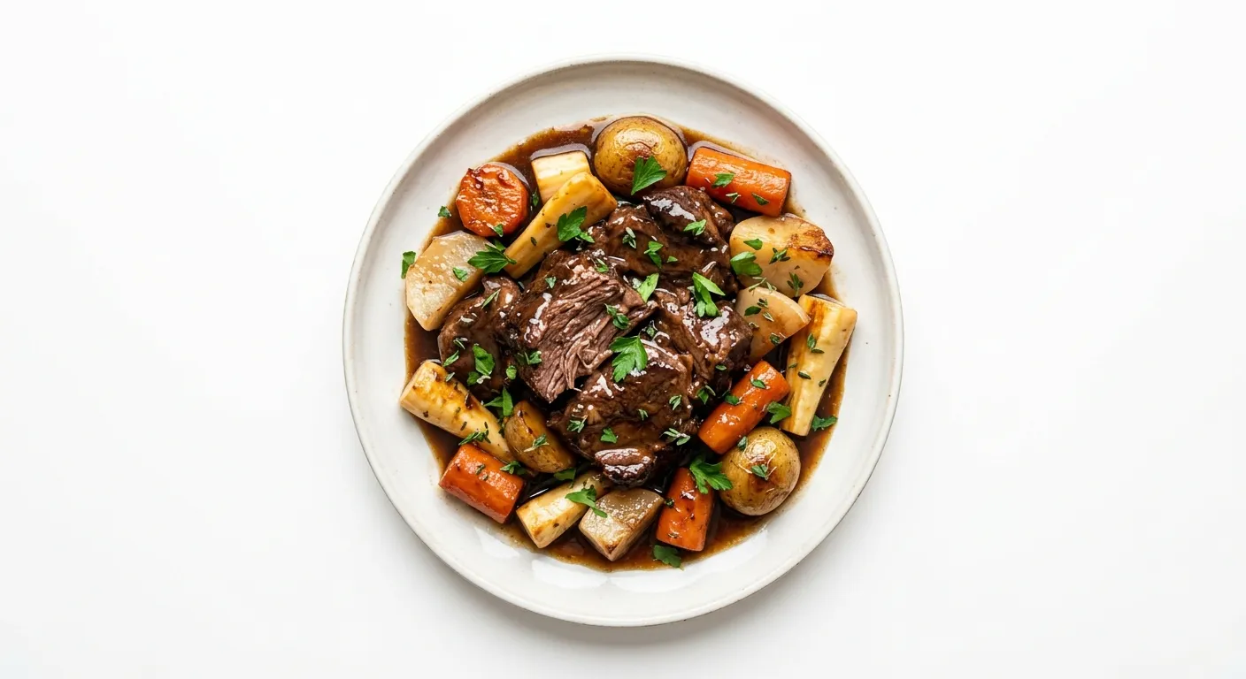 Braised Beef with Autumn Root Vegetables