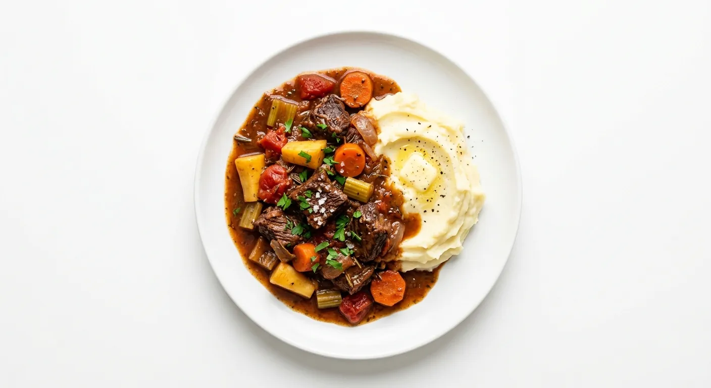 Braised Beef with Tomato and Root Vegetable Stew