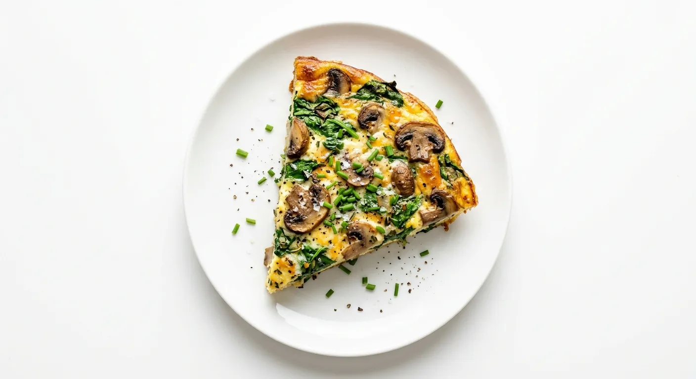 Autumn Breakfast Frittata with Spinach and Mushrooms