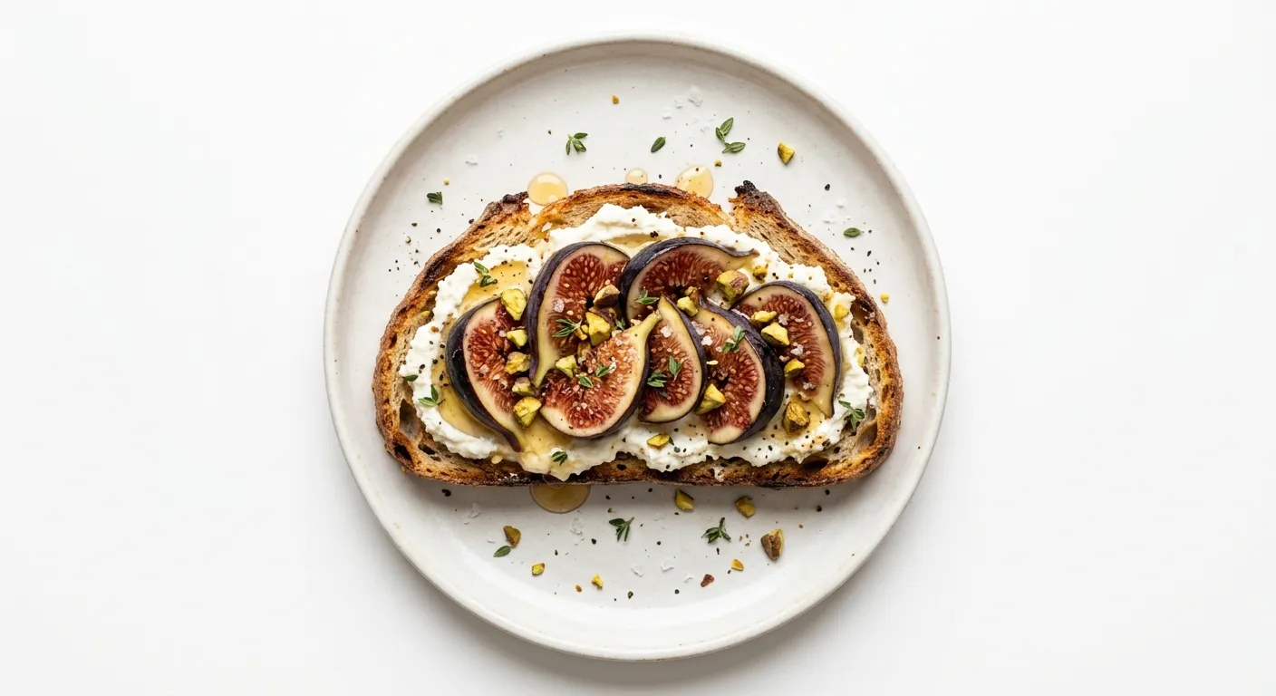 Autumn Breakfast Tartine with Ricotta and Fig