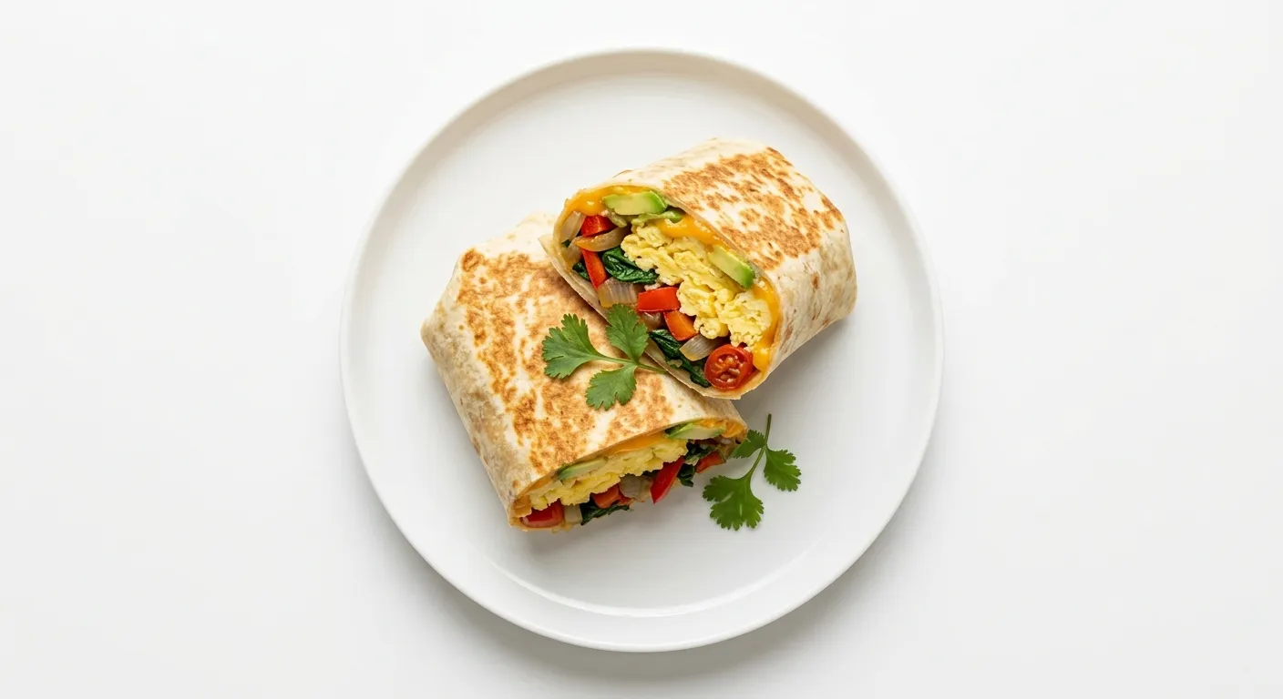 Hearty Breakfast Wrap with Eggs and Vegetables