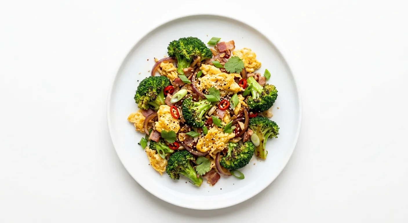 Spicy Broccoli and Egg Breakfast Stir-Fry