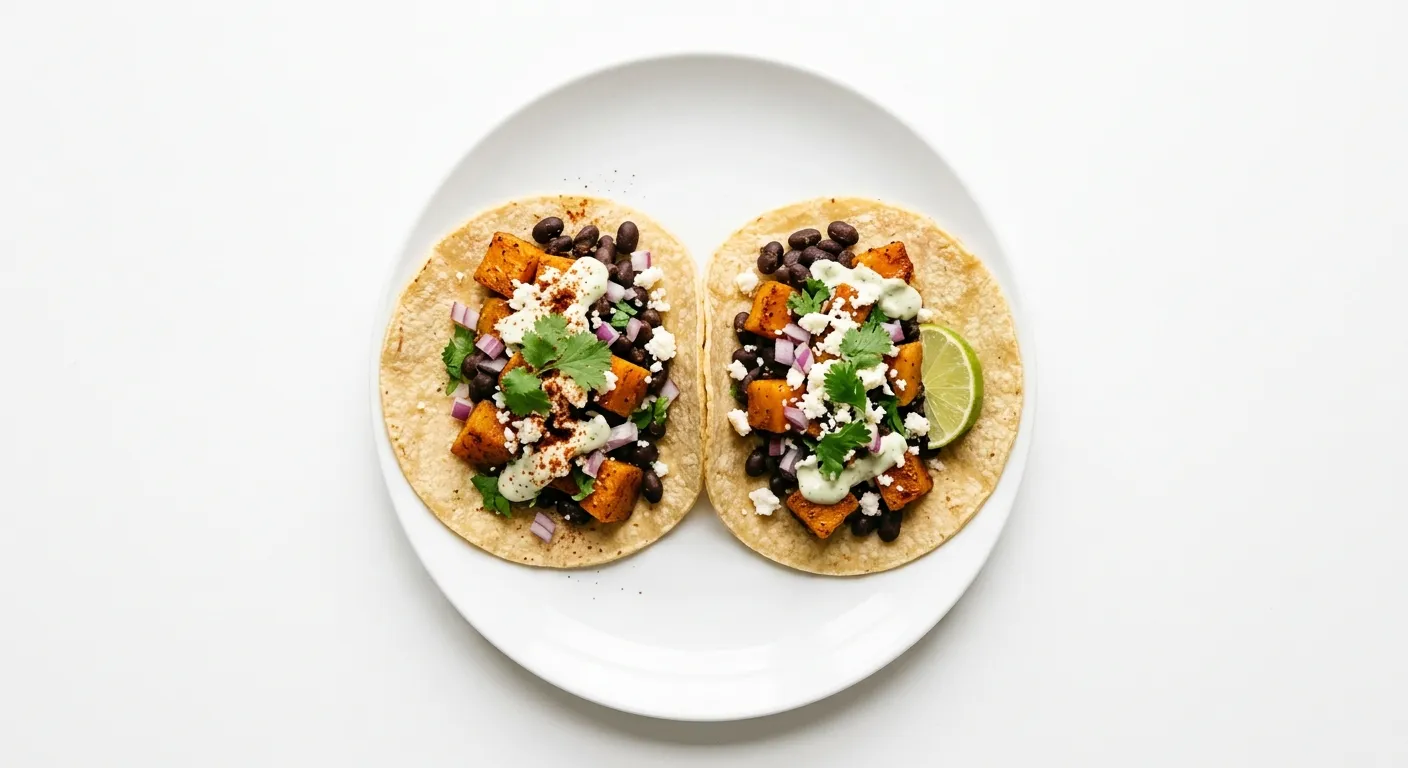 Butternut Squash and Black Bean Tacos