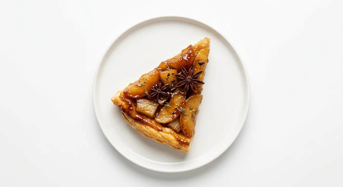Celery Root and Apple Tart Tatin with Star Anise Caramel