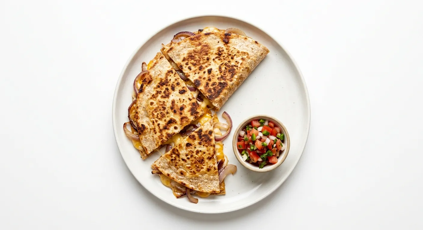 Spicy Cheese and Onion Quesadilla
