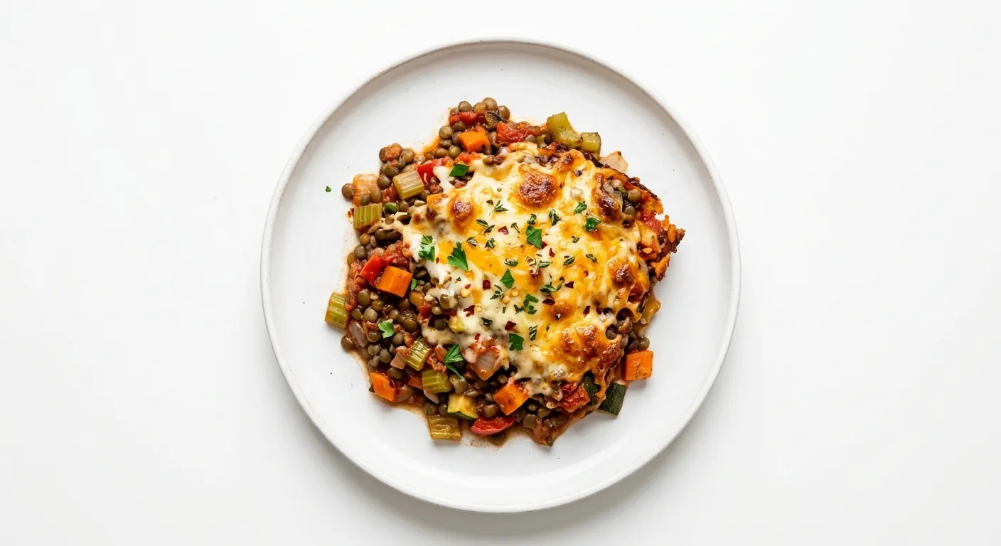 Cheesy Lentil and Vegetable Bake