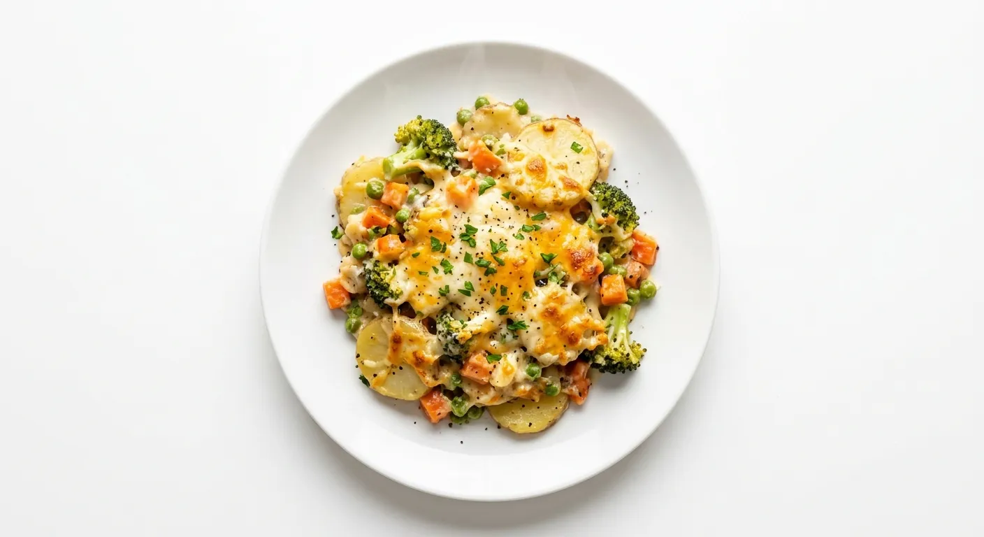 Potato and Bechamel Bake with Spinach