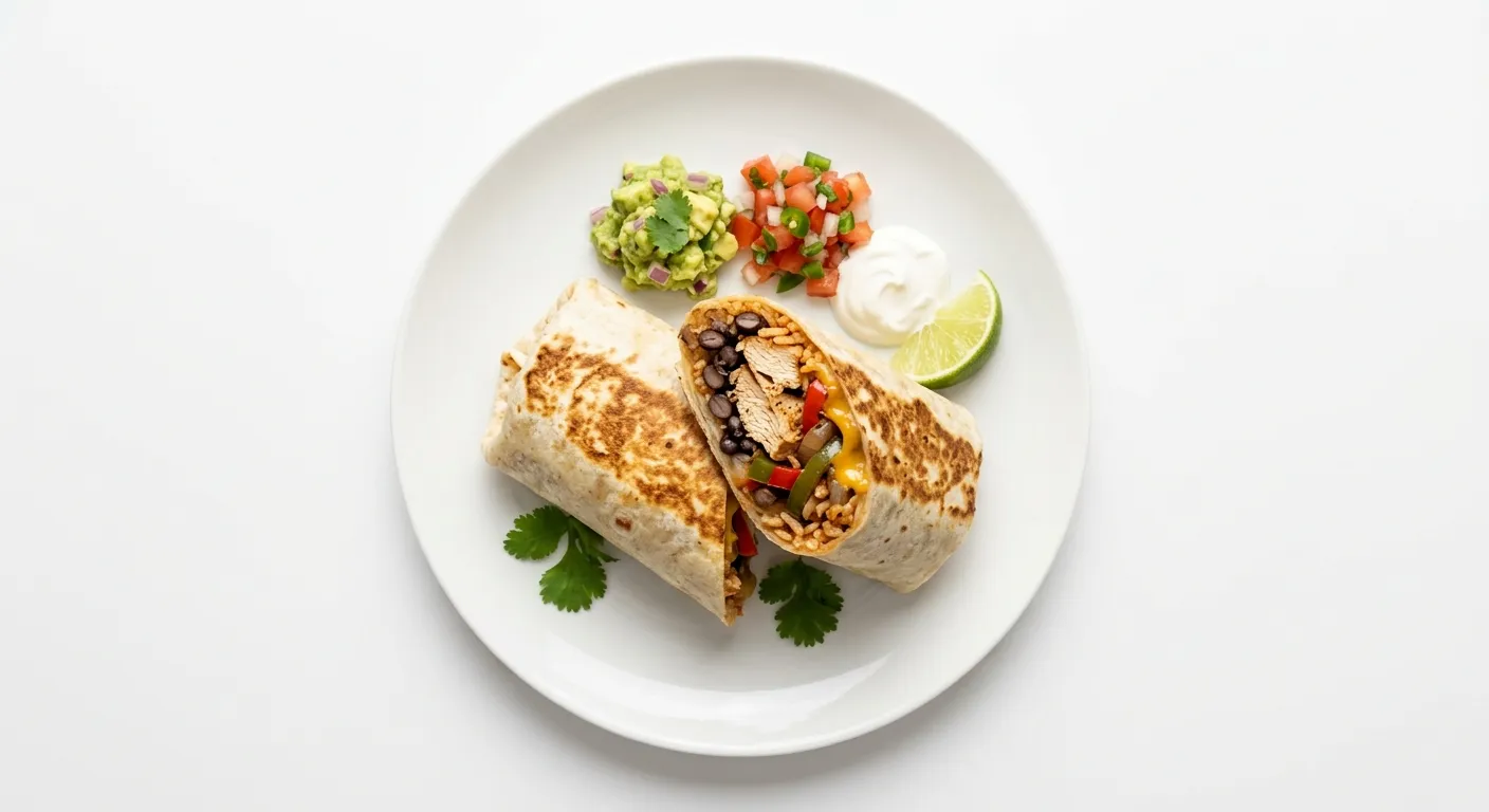 Spicy Chicken and Black Bean Burrito