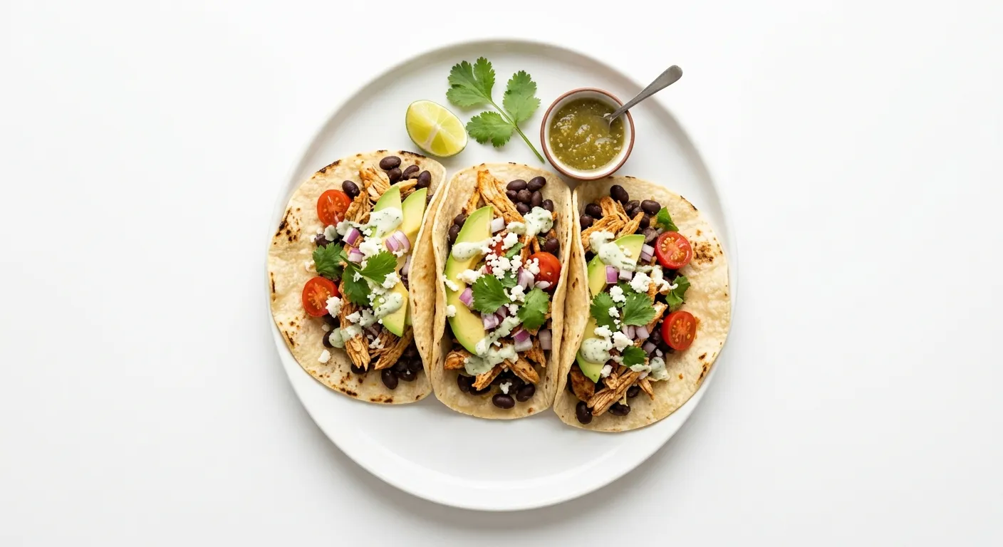 Spicy Chicken and Black Bean Tacos